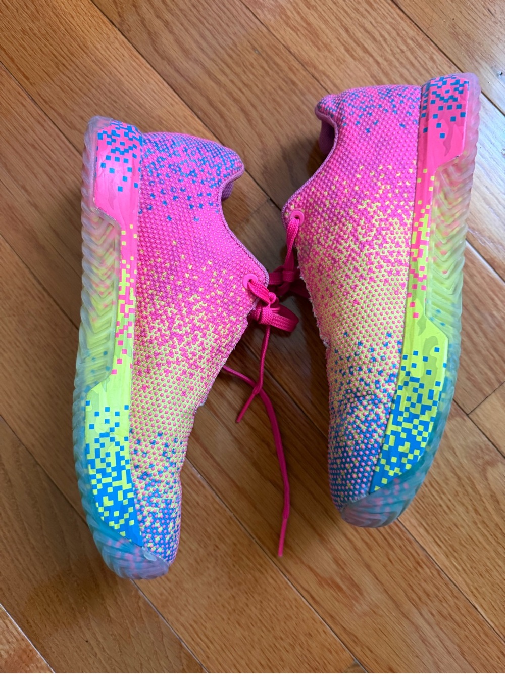 NOBULL Pink Neon Gradient Athletic Sneakers